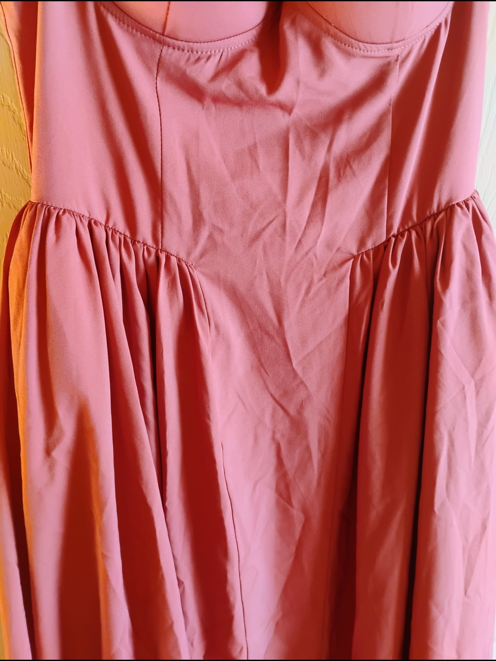 Dusty Rose Pink Corset Midi Dress